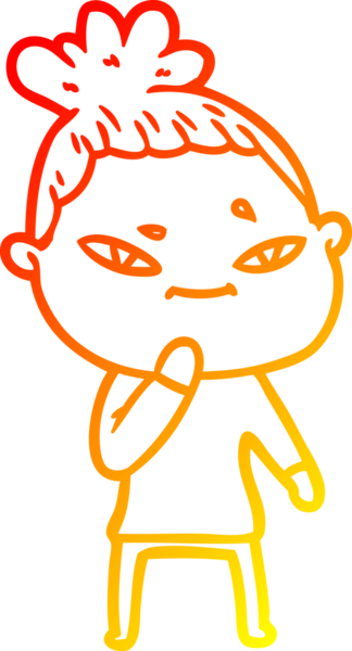 Bir insan tarafından çizilmiş bir karikatür kadın çizimi