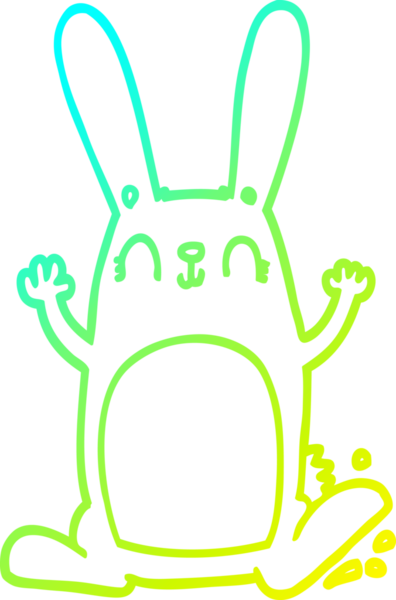 Bir insan tarafından çizilmiş bir çizgi film tavşanı çizimi