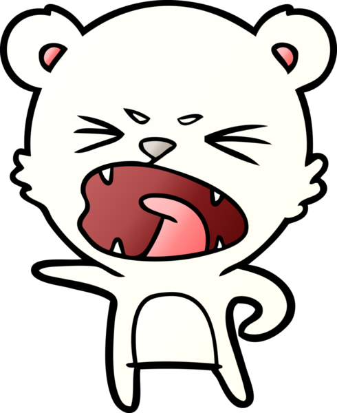 Bir insan tarafından çizilmiş kutup ayısı karikatürü