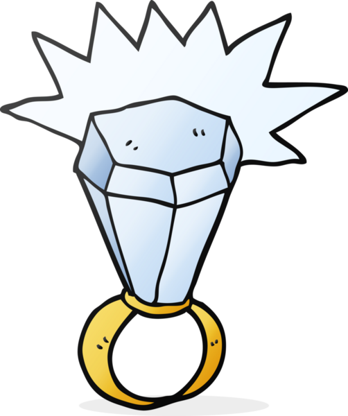 Bir insan tarafından çizilmiş büyük elmas bir yüzük.