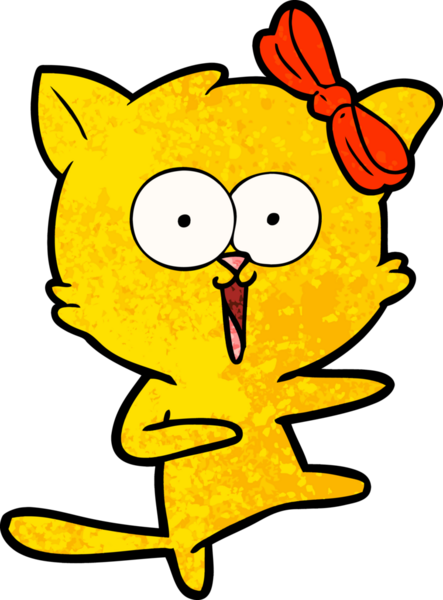 Bir insan tarafından çizilmiş çizgi film kedisi.