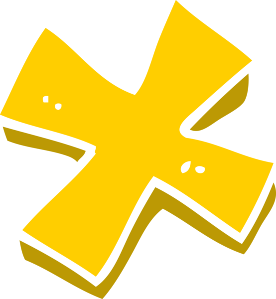 bir insan tarafından çizilmiş karalama çarpma sembolü