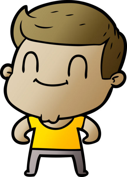 Bir insan tarafından çizilmiş çizgi film dostu bir adam.