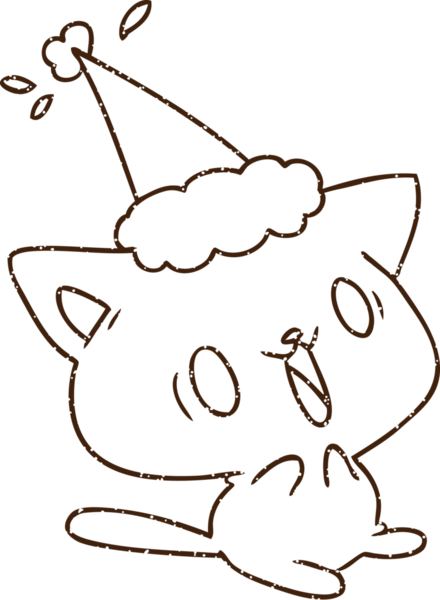 Noel Kedi Kömürü Bir insan tarafından çizilmiş