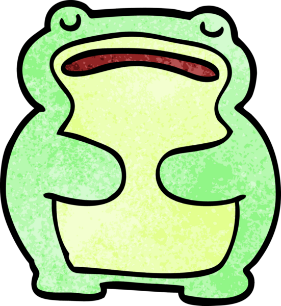 Bir insan tarafından çizilmiş karalama kurbağası.