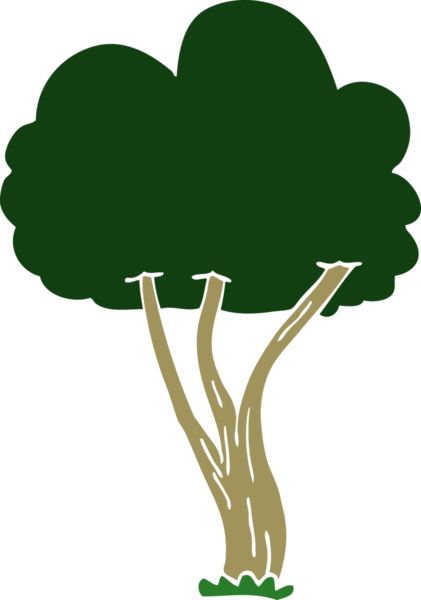 Bir insan tarafından çizilmiş karalama ağacı.