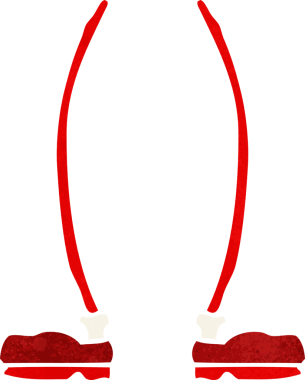 bir insan tarafından çizilmiş karikatür bacakları