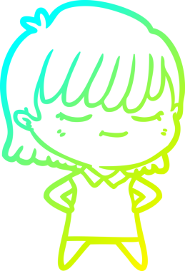 Bir insan tarafından çizilmiş bir karikatür kadın çizimi.