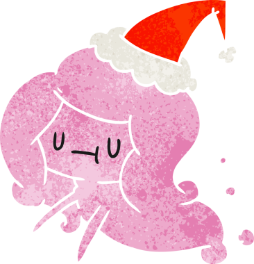 Bir insan tarafından çizilmiş Kawai hayaletinin eski bir karikatürü.