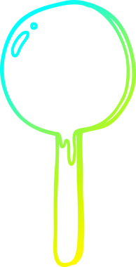 Bir insan tarafından çizilen lolipopun soğuk gradyan çizimi