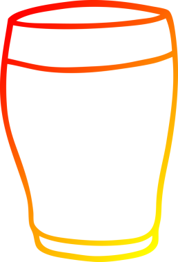 Bir insan tarafından çizilmiş bir bardak sütün sıcak çizgi çizgisi.