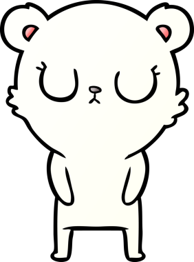 Bir insan tarafından çizilmiş kutup ayısı karikatürü