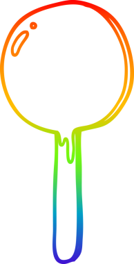 gökkuşağı gradyanı çizimi bir insan tarafından çizilmiş bir lolipop
