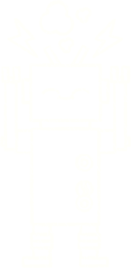 Bir insan tarafından çizilen Çılgın Robot Tebeşiri