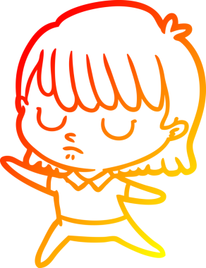 Bir insan tarafından çizilmiş bir karikatür kadın çizimi