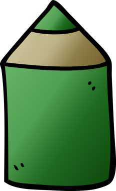 Bir insan tarafından çizilmiş karalama renkli kalem.