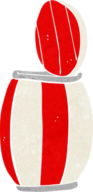 Bir insan tarafından çizilmiş çizgi film fıçısı.