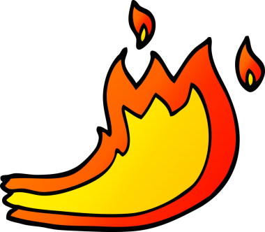 Bir insan tarafından çizilmiş vektör gradyan çizim ateş alevi