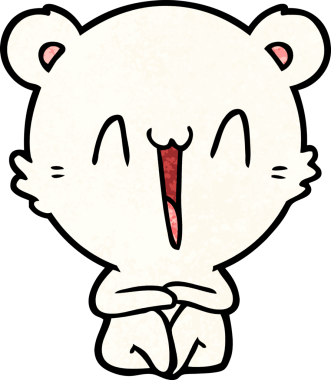 Bir insan tarafından çizilmiş kutup ayısı karikatürü