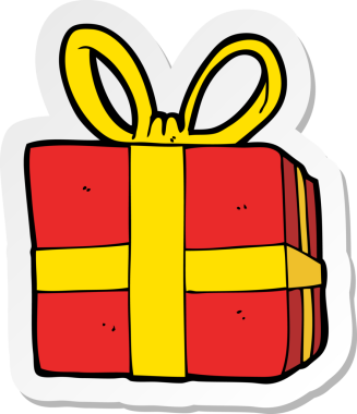 Bir insan tarafından çizilmiş bir karikatür çıkartması.