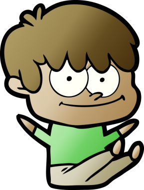 Bir insan tarafından çizilmiş mutlu çizgi film adamı.