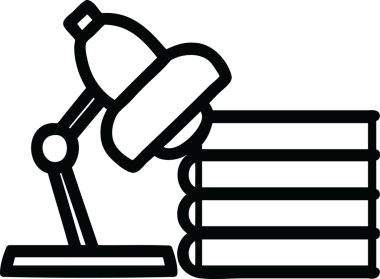 lamba ve çalışma kitapları simgesi bir insan tarafından çizilmiş