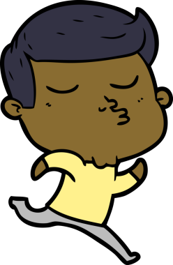 Bir insan tarafından çizilmiş karikatür mankeni adam.