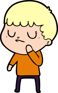 Bir insan tarafından çizilmiş huysuz çocuk çizgi filmi.