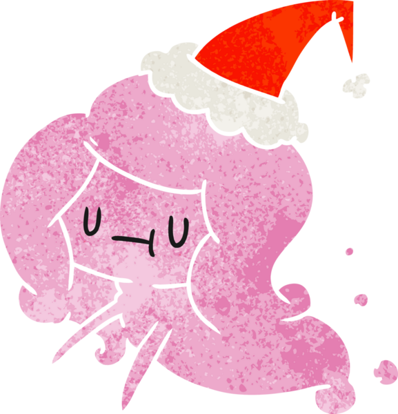 Bir insan tarafından çizilmiş Kawai hayaletinin eski bir karikatürü.