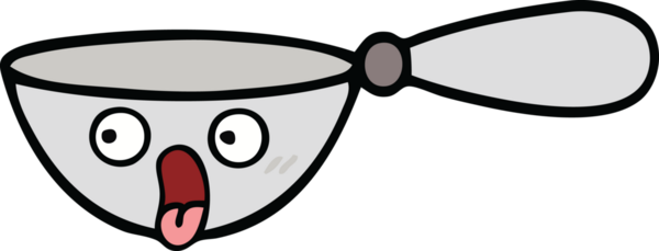 Bir insan tarafından çizilmiş bir kaşık karikatürü.