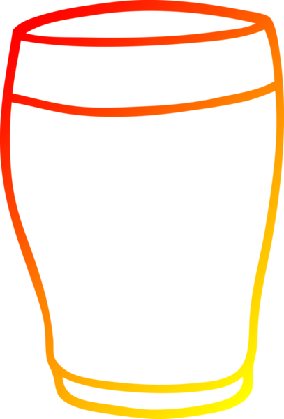 Bir insan tarafından çizilmiş bir bardak sütün sıcak çizgi çizgisi.