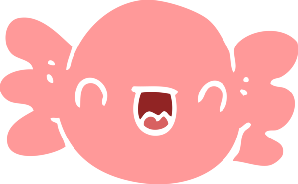 Bir insan tarafından çizilmiş düz renkli çizgi film.