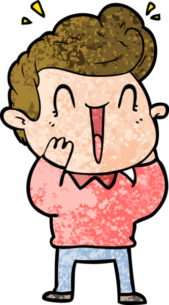 Bir insan tarafından çizilmiş heyecanlı bir çizgi film.