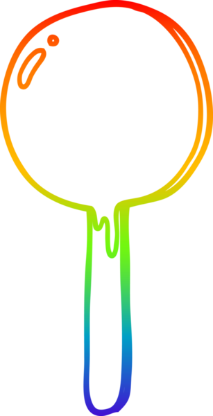 gökkuşağı gradyanı çizimi bir insan tarafından çizilmiş bir lolipop