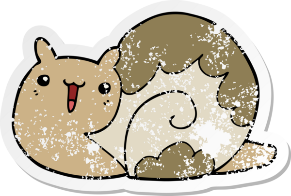 Bir insan tarafından çizilmiş tatlı bir salyangozun sıkıntılı çıkartması.