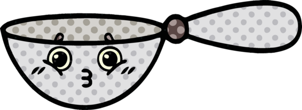 Bir insan tarafından çizilmiş bir kaşık çizgi romanı.