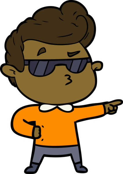 Bir insan tarafından çizilmiş havalı bir çizgi film.