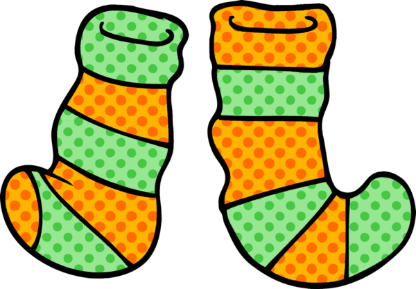 Bir insan tarafından çizilmiş karalama çorapları.