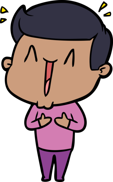 Bir insan tarafından çizilmiş mutlu bir adam.