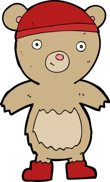 Bir insan tarafından çizilmiş oyuncak ayı.