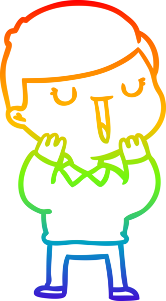 gökkuşağı gradyan çizgi çizimi bir insan tarafından çizilmiş mutlu bir çocuk