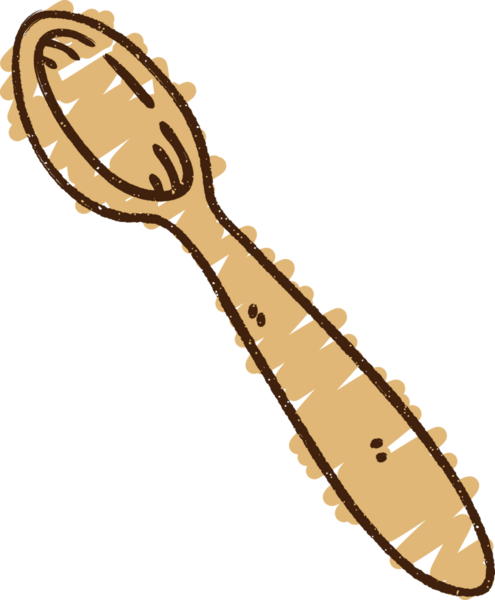 Bir insan tarafından çizilen kaşık tebeşiri