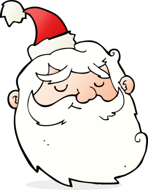 bir insan tarafından çizilmiş noel baba yüzü