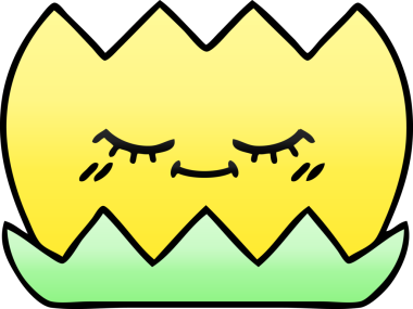 Bir insan tarafından çizilmiş bir nilüfer çiçeğinin gölgeli karikatürü.