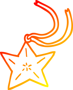 Bir insan tarafından çizilmiş bir çizgi film yıldızının sıcak çizgi çizimi