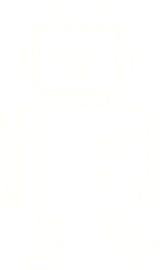 Bir insan tarafından çizilen robot tebeşiri.