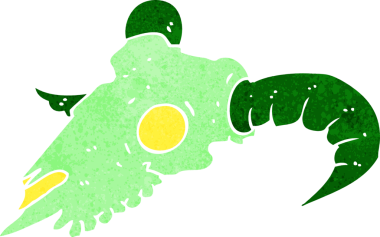 bir insan tarafından çizilmiş sihirli koç kafatası