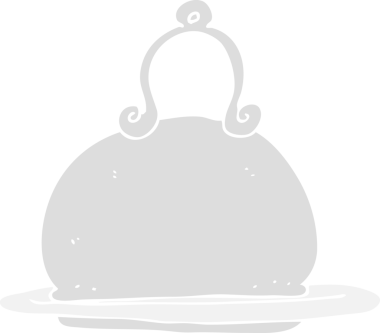 Bir insan tarafından çizilmiş yemek yemeğinin düz renk çizimi