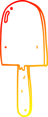 Bir insan tarafından çizilmiş bir lolipopun sıcak çizgi çizimi