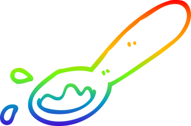 gökkuşağı gradyan çizgi çizimi bir insan tarafından çizilmiş yiyecek karikatürü